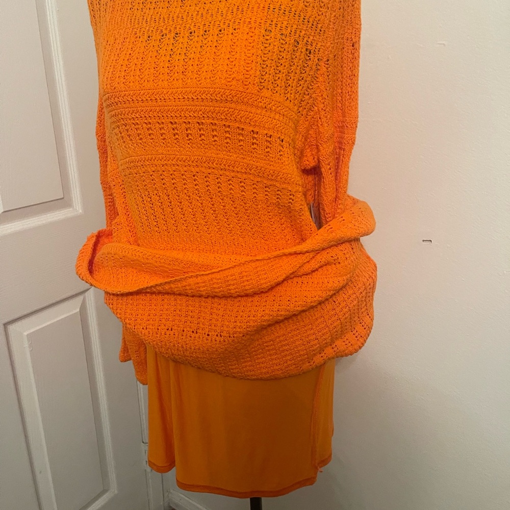 Scoop NWT Orange Knit Sweater Dress. Size 12-14 - Picture 12 of 15